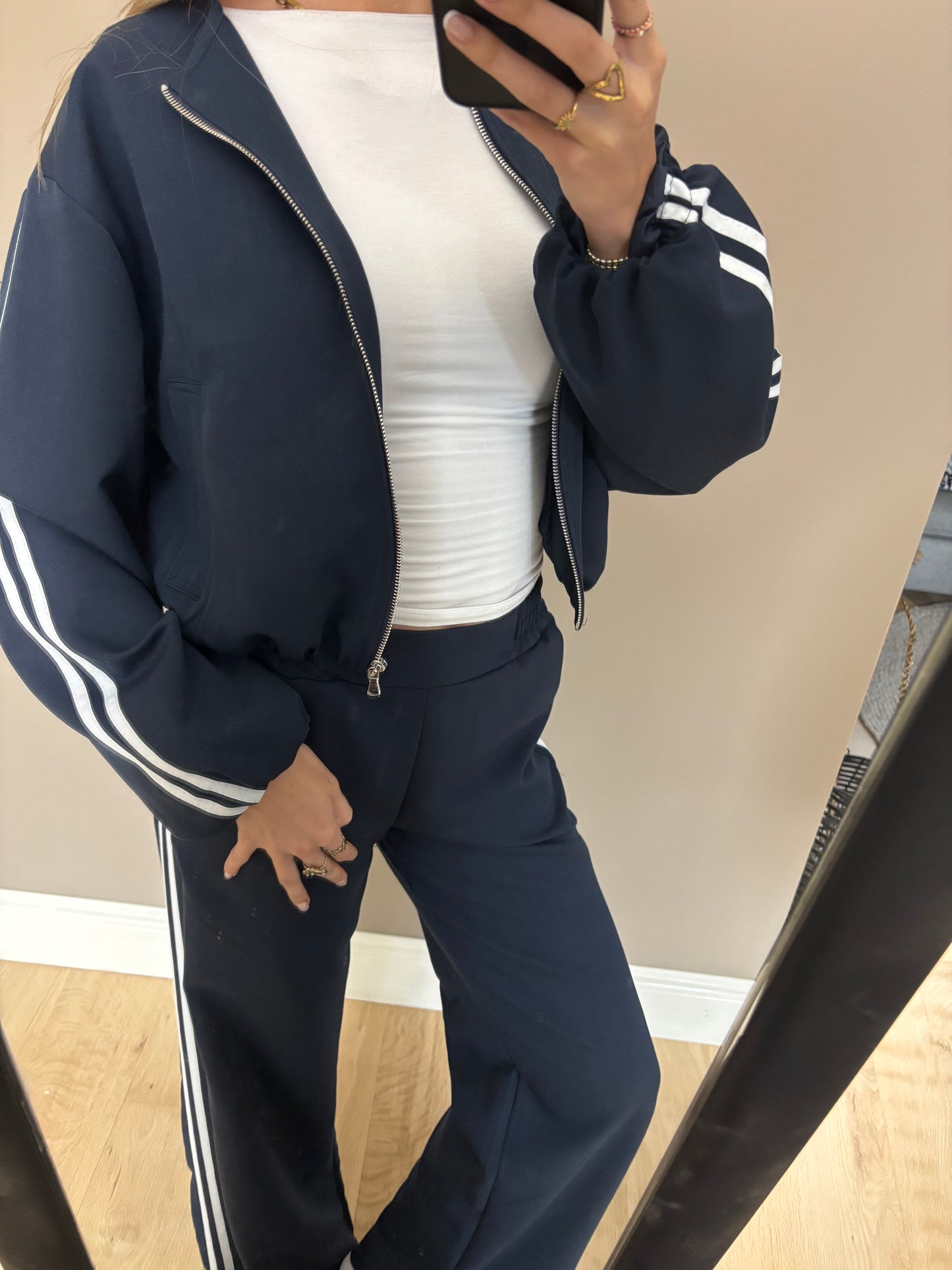 Stripe Blazer - Navy