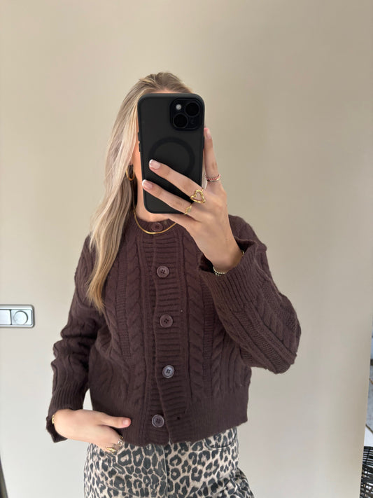 Knit Vest - Choco brown